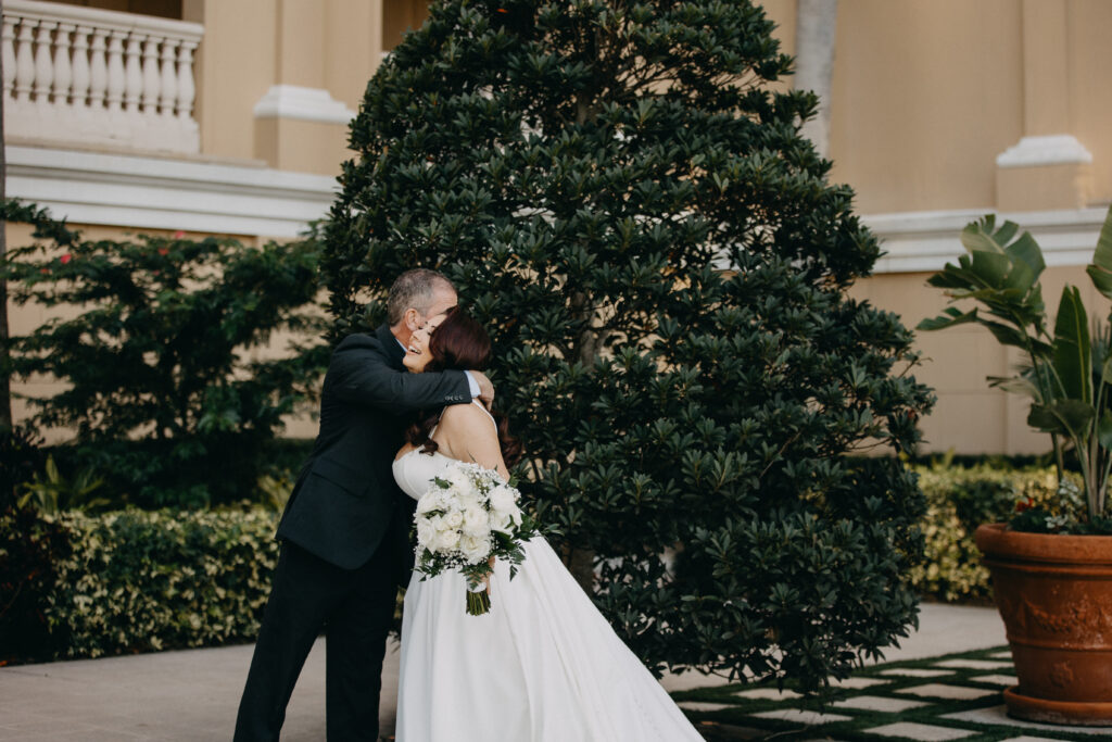 the ritz carlton sarasota wedding
first look with dad