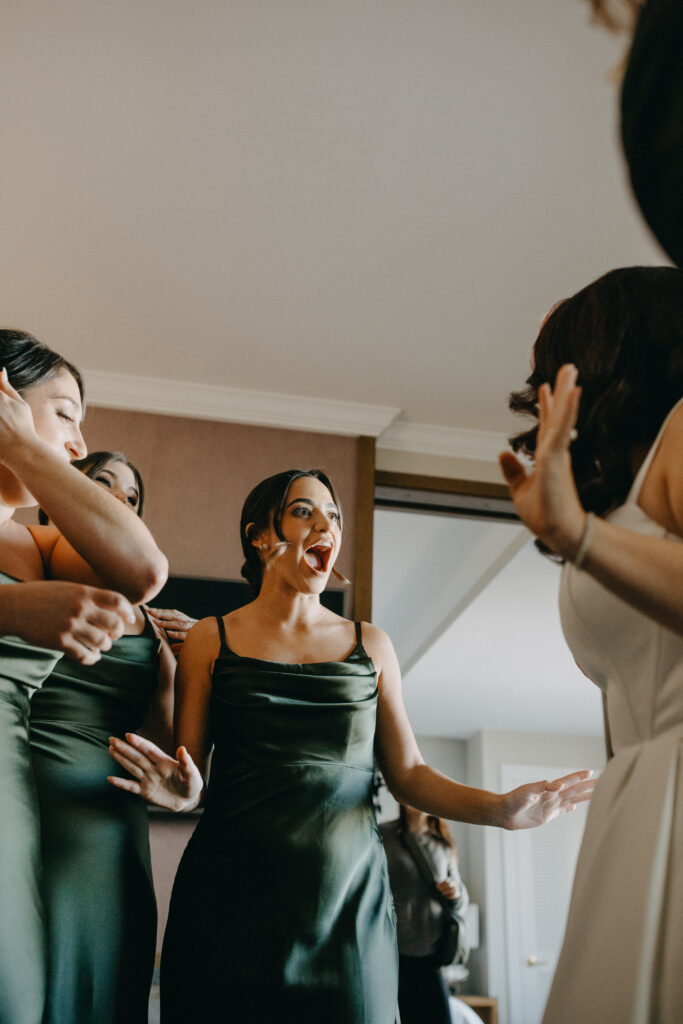 the ritz carlton sarasota wedding
first look with bridesmaids